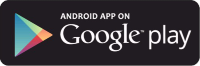 The multicolored Google Play arrow icon on a black background. Text reads Android App on Google Play
