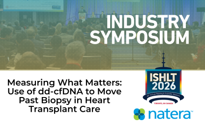 Natera Industry Symposium titled Measuring What Matters: Use of dd-cfDNA to Move Past Biopsy in Heart Transplant Care