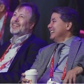 Photo of Andreas Zuckermann and Jon Kobashigawa at ISHLT2025 in Boston