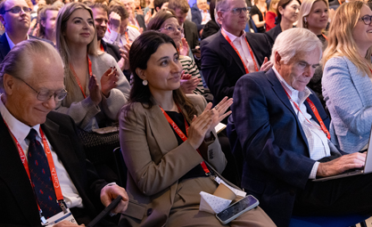 Attendees in a session at ISHLT2024