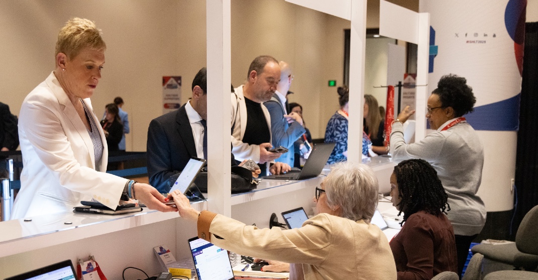 Registration Desk at ISHLT2025 in Boston