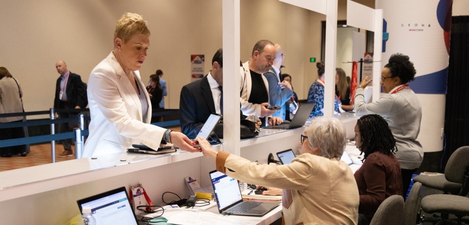 Registration Desk at ISHLT2026