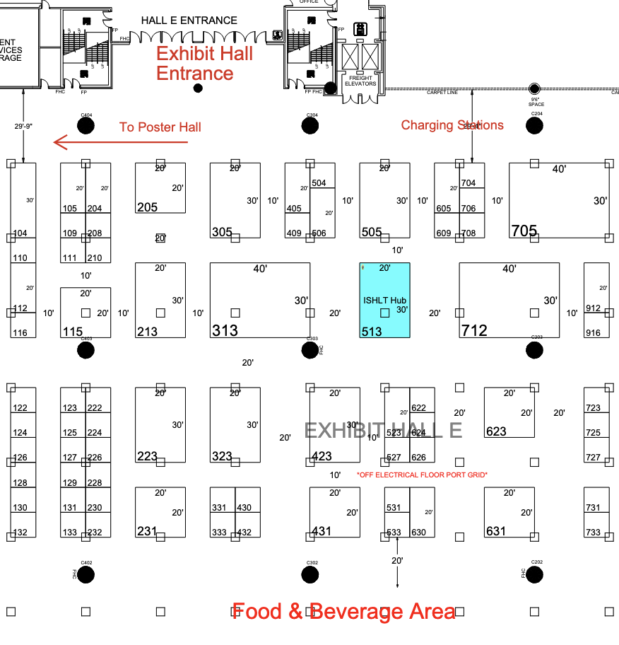 ISHLT2026 Exhibit Hall Floor Plan