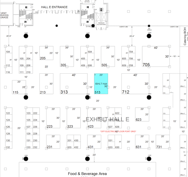 ISHLT2026 Exhibit Hall Floor Plan