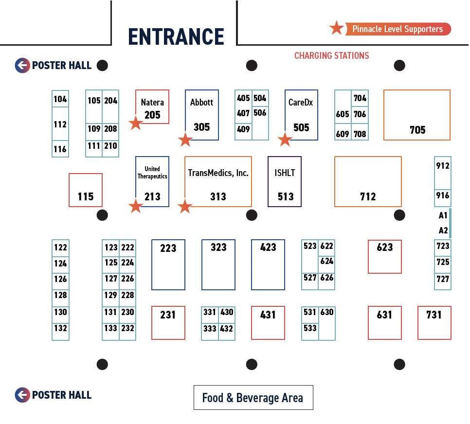 ISHLT2026 Exhibit Hall Floor Plan