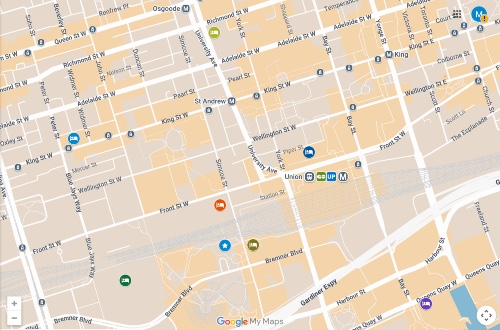 Map of ISHLT Hotels for ISHLT026 in Toronto