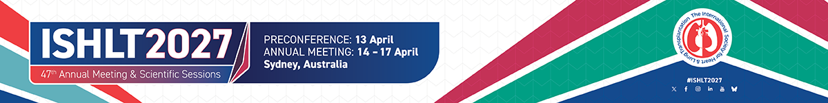 ISHLT2027 Web Banner 1200x150 ISHLT 2027 Annual Meeting & Scientific Sessions | 14-17 April, 2027 | Sydney, Australia
