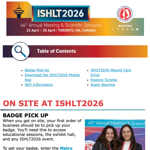 ISHLT2026 'Event is Tomorrow' Email