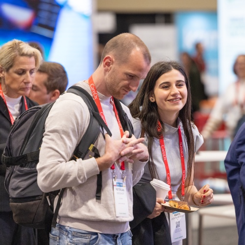 photo of peopel in the exhibit hall