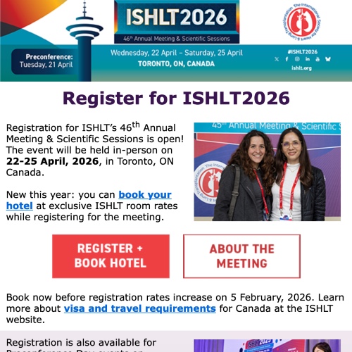 ISHLT2026 'Registration Open' Email