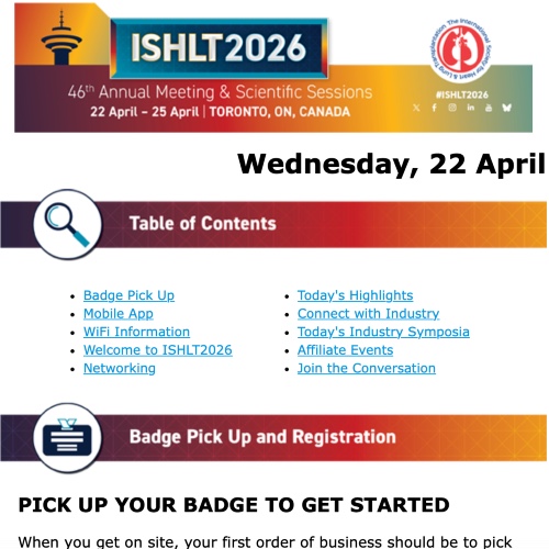 ISHLT2026 Show Daily Newsletter Emails