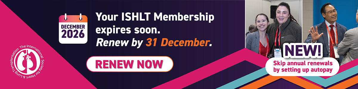 Renew your ISHLT membership for 2027