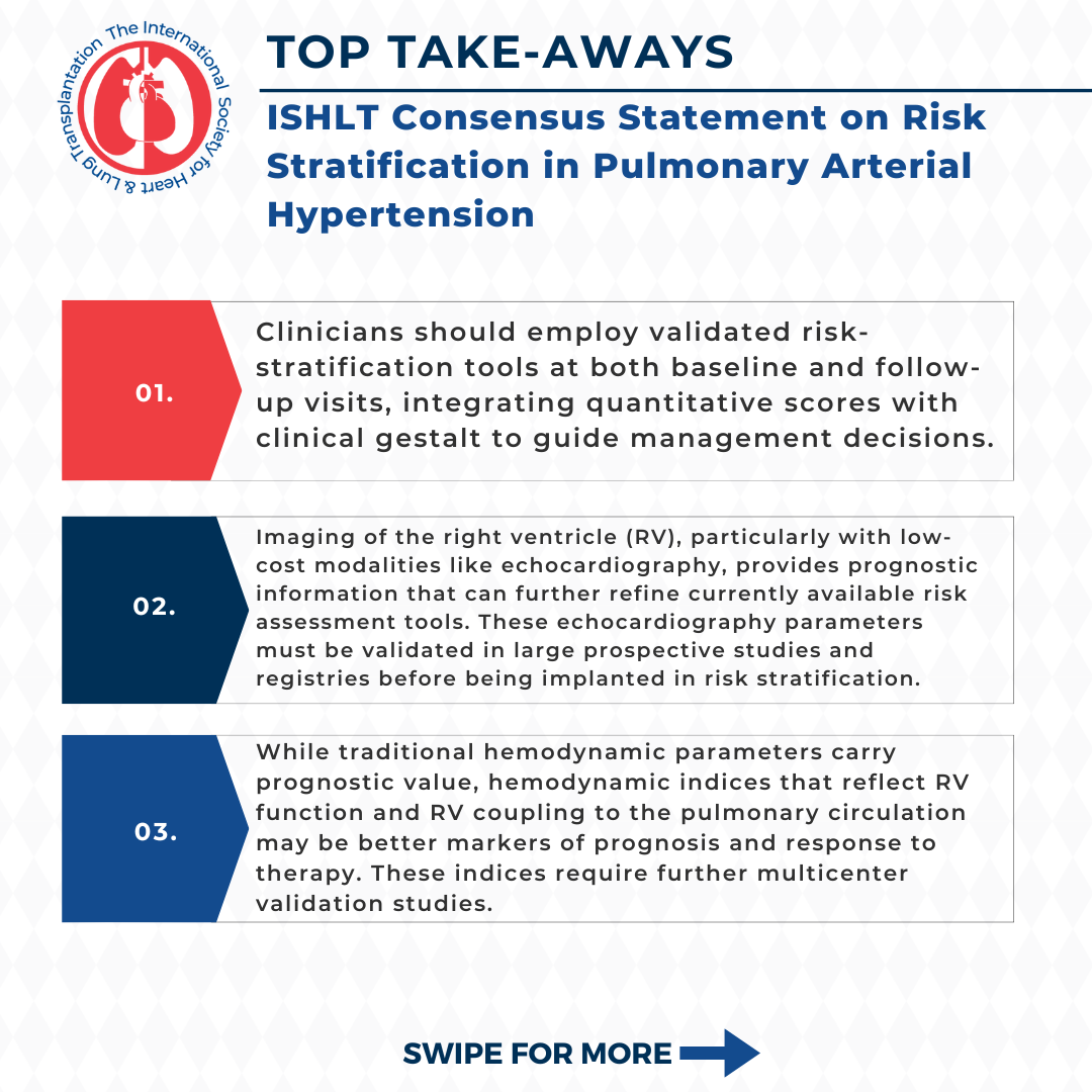 Top Takeaways for the ISHLT Consensus Statement on Risk Stratification in Pulmonary Arterial Hypertension