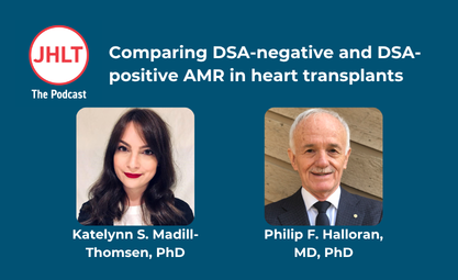 Comparing DSA-negative and DSA-positive AMR in heart transplants on JHLT the podcast