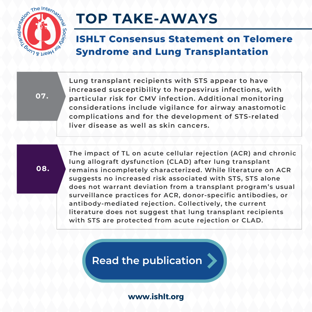 ISHLT Consensus Statement on Short Telomere Syndrome in Lung Transplantation
