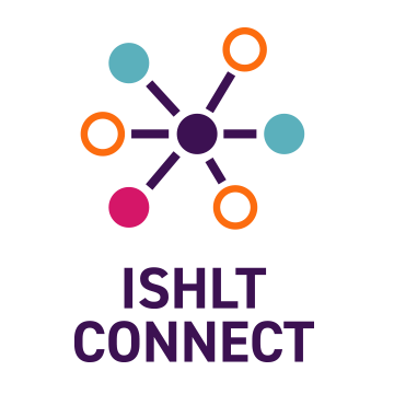 ISHLTconnect logo featuring multicolored orbs connected to a central circle