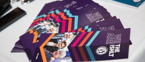 Brochures on a table at ISHLT2022