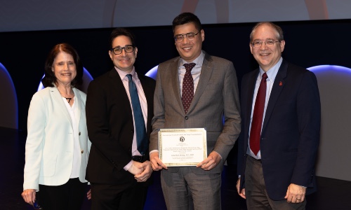 Photo of 2024 Multimodality Research in HTX Grant Recipient, Jonathan Yeung, and others